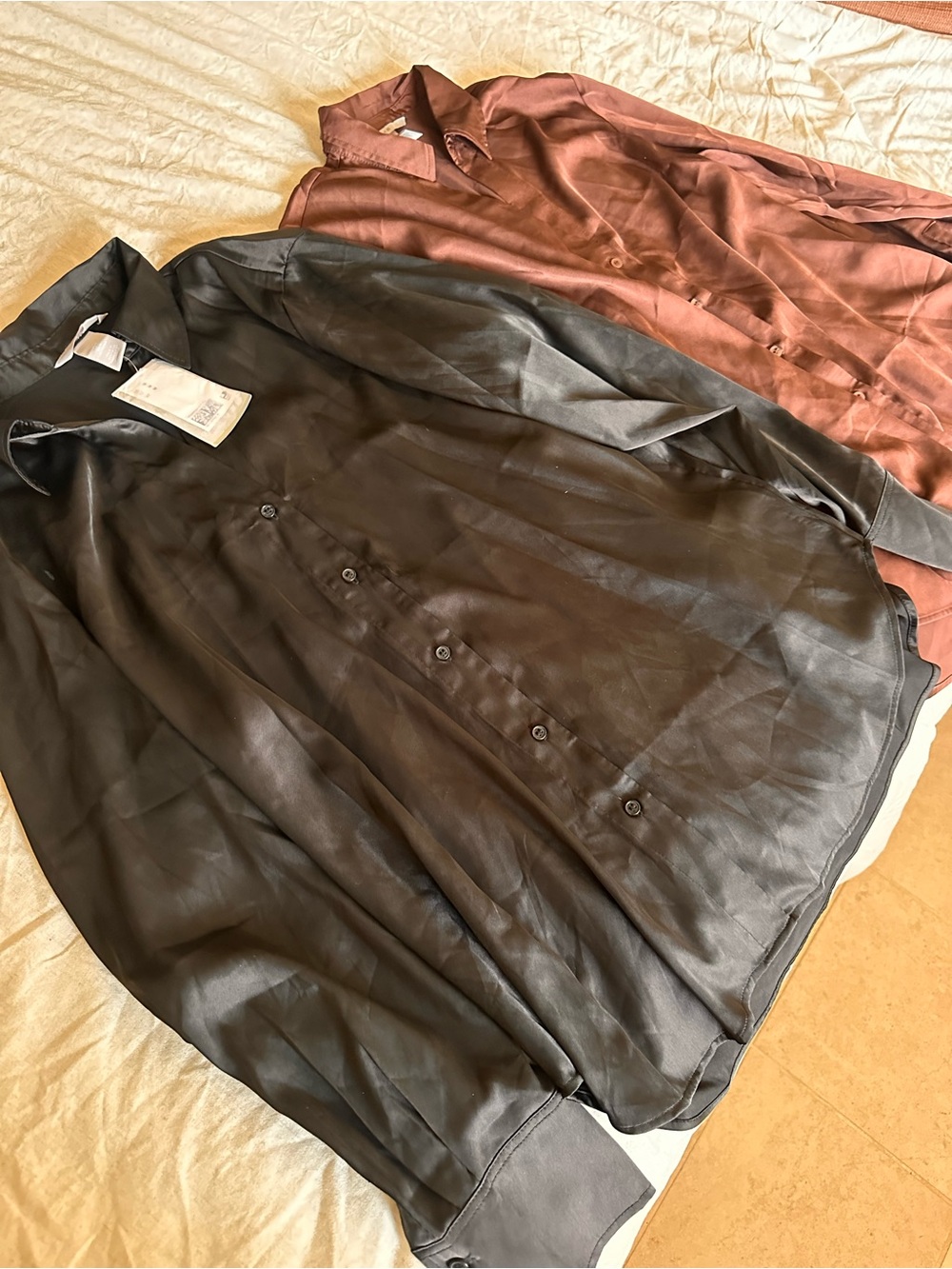H&M long sleeve satin blouse bundle